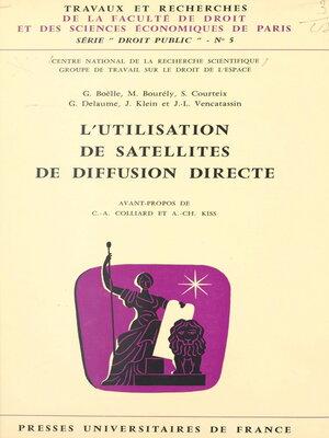 cover image of L'utilisation de satellites de diffusion directe